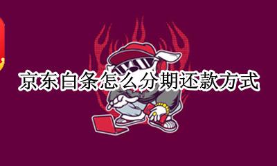 京东白条怎么分期还款方式 京东白条怎么可以分期还款