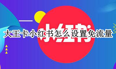 小红书怎么绑定大王卡免流 大王卡小红书怎么设置免流量