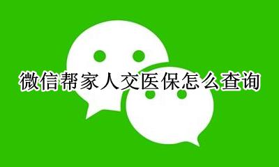 微信查家人交医保记录 微信帮家人交医保怎么查询