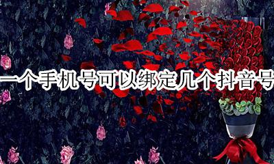 一个手机号可以绑定几个抖音号 一个手机号码能绑定几个抖音号