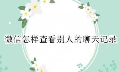 微信怎样查看别人的聊天记录 怎么能查看别人的微信聊天记录