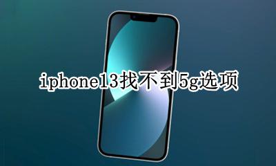 ios13找不到13g选项 iphone13找不到5g选项