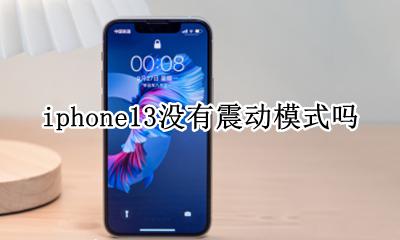 iPhone13来电不震动 iphone13没有震动模式吗