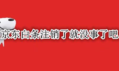 京东白条注销了就没事了吧 京东的白条注销了就可以了吗