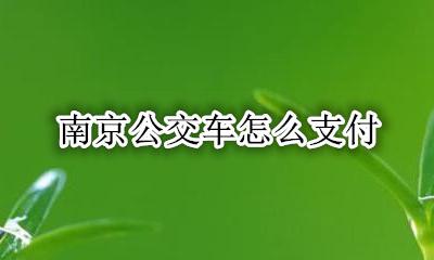 南京公交车怎么支付 南京公交用支付宝怎么支付