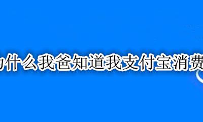 支付宝消费自己不知道 为什么我爸知道我支付宝消费