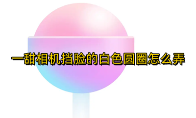 一甜相机怎么弄白色遮脸 一甜相机挡脸的白色圆圈怎么弄