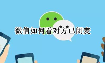 微信如何看对方已闭麦 微信闭麦对方看得见吗