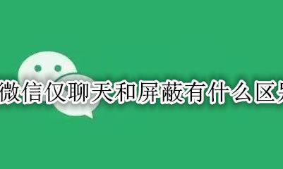 微信仅聊天和屏蔽有什么区别 微信怎么看是仅聊天还是屏蔽