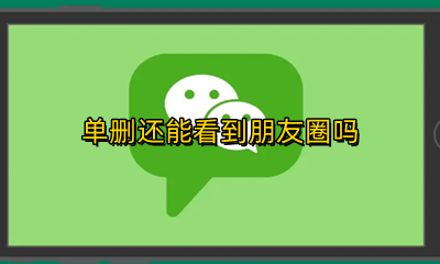 单删还能看到朋友圈吗 朋友单删能看到以前的朋友圈吗