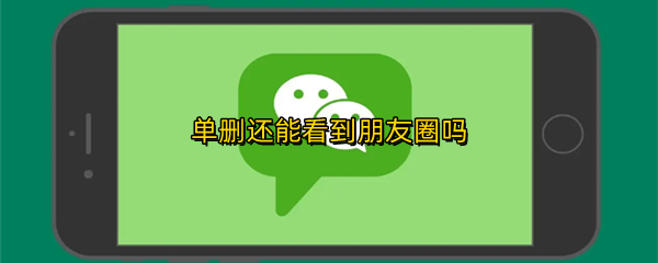 单删还能看到朋友圈吗