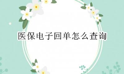 医疗保险电子回单 医保电子回单怎么查询