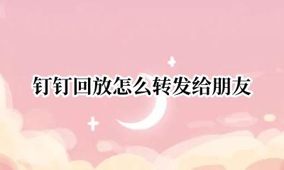 钉钉回放怎么转发给朋友 钉钉怎么把回放发给朋友