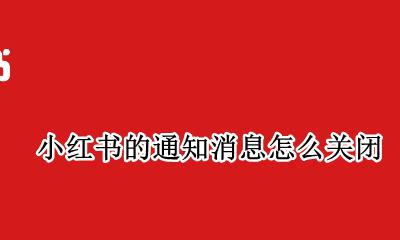 小红书的通知消息怎么关闭 小红书的通知消息怎样关闭