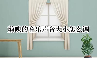 剪映如何音乐声音大小 剪映的音乐声音大小怎么调