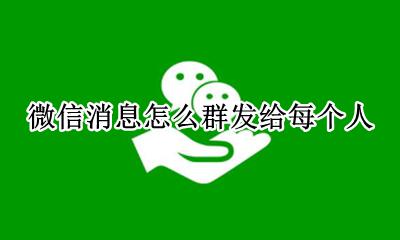 微信消息怎么群发给每个人 微信群发消息怎么发给每个人