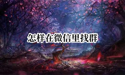 怎样在微信里找群 微信如何找到群聊