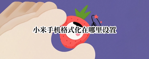 小米手机格式化在哪里设置