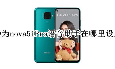 华为手机nova5语音助手在哪里设置 华为nova5iPro语音助手在哪里设置