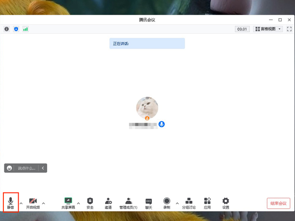 电脑版腾讯会议怎么设置静音