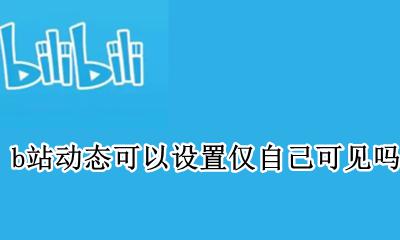 b站动态怎么仅自己可见 b站动态可以设置仅自己可见吗