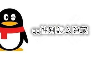 qq性别怎么隐藏 qq性别如何隐藏