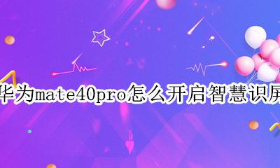 华为mate40pro怎么开启智慧识屏 智慧识屏在哪里