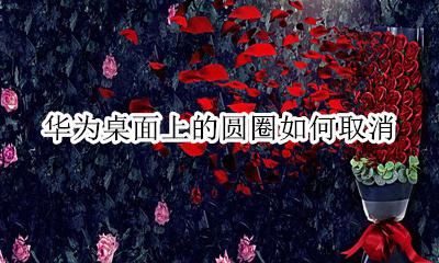 华为桌面上的圆圈如何取消 华为手机桌面上的圆圈如何取消