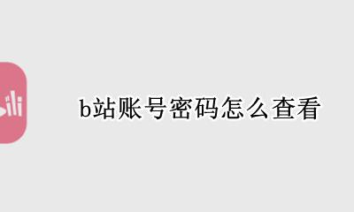 b站账号密码怎么查看 怎么看b站的账号密码