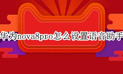 华为nova8有语音助手吗 华为nova8pro怎么设置语音助手
