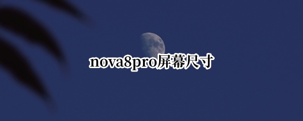 nova8pro屏幕尺寸
