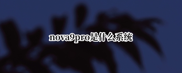 nova9pro是什么系统