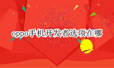 oppo手机开发者选项在哪 oppo手机的开发者选项在哪里