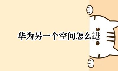 华为另一个空间怎么进 华为手机怎么进入另一个空间