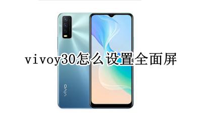 vivoy30是不是全面屏 vivoy30怎么设置全面屏