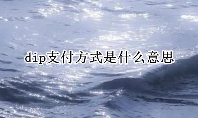 dip支付方式是什么意思 dip付费是什么意思百度百科