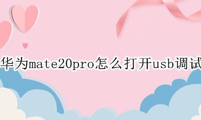 华为mate20pro怎么打开usb调试 在哪里打开usb调试