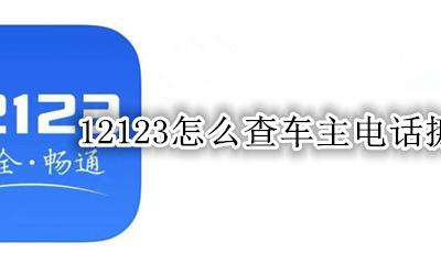 怎样在12123查挪车信息 12123怎么查车主电话挪车