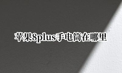 苹果8plus手电筒在哪里 苹果8plus手电筒怎么打开