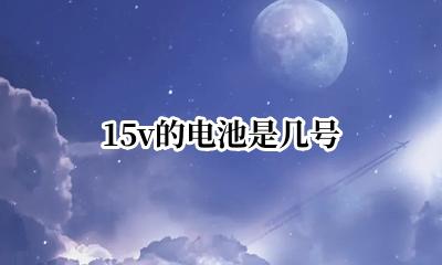 15v的电池是几号 15v15a是几号电池