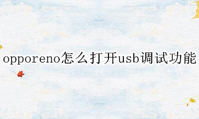 opporeno怎么开启usb调试 opporeno怎么打开usb调试功能