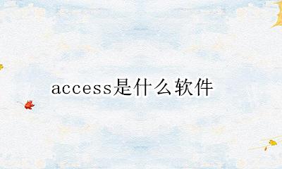access是什么软件 access是干嘛的