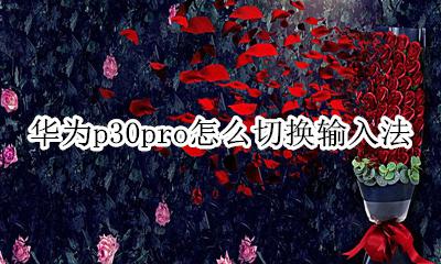华为p30pro怎么切换输入法 华为p30pro手机输入法怎么设置