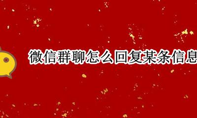 微信群聊怎么回复某条信息 微信群里怎么回复某一条消息