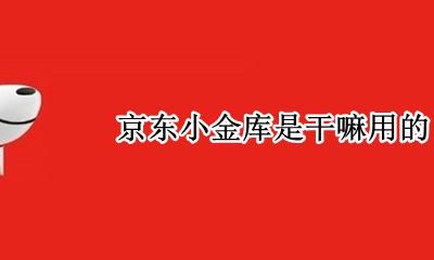 京东小金库可以干嘛 京东小金库是干嘛用的