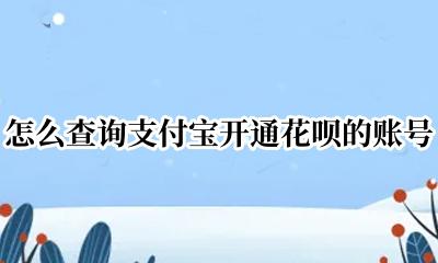 怎么查支付宝有没有开通花呗 怎么查询支付宝开通花呗的账号
