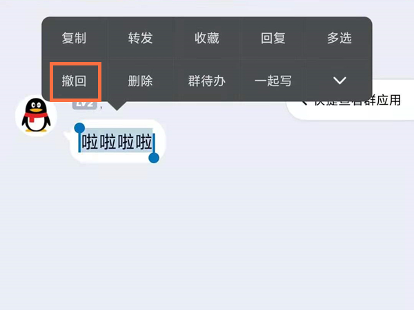 qq发出去的消息超过两分钟怎么撤回