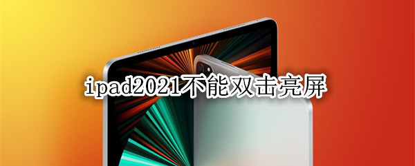 ipad2021不能双击亮屏