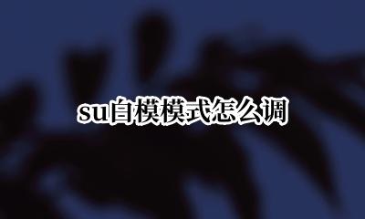 su纯白模式 su白模模式怎么调