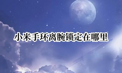 小米手环离腕锁定功能 小米手环离腕锁定在哪里
